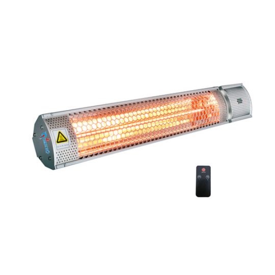 Electric halogen heater silver-"climate+ Dubai"